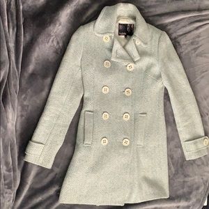 Aritzia herringbone wool coat